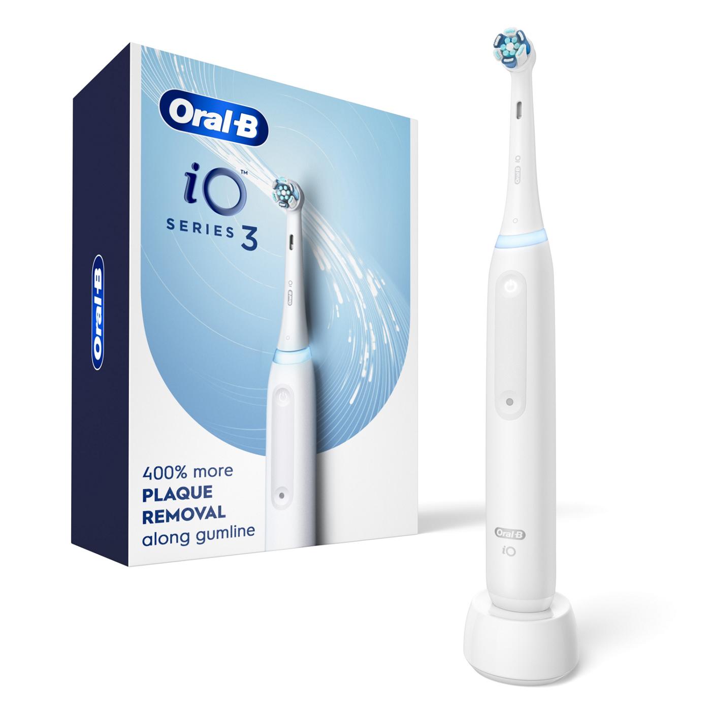 Oral-B iO Series 3 Rechargeable Toothbrush - White; image 8 of 9