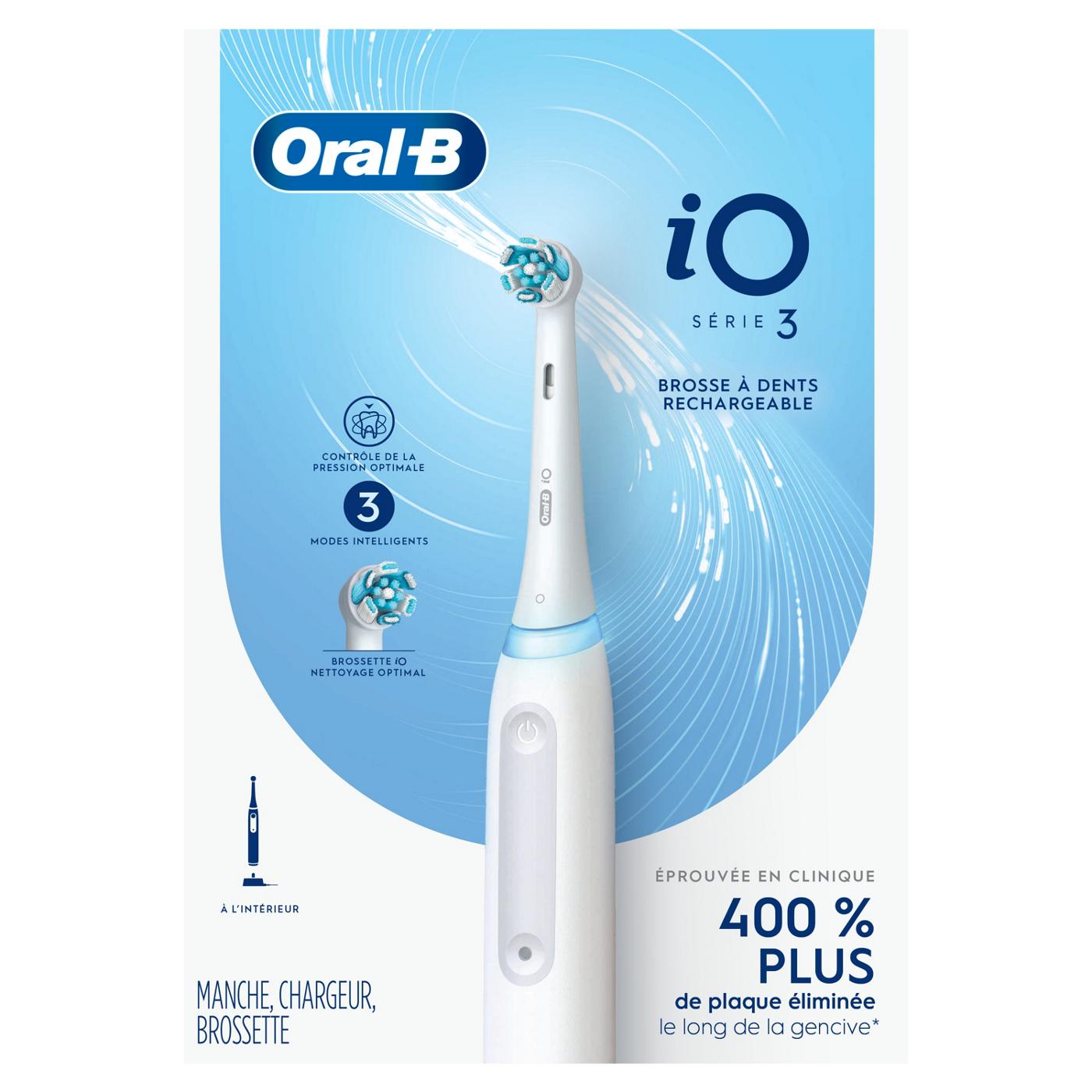Oral-B iO Series 3 Rechargeable Toothbrush - White; image 10 of 10
