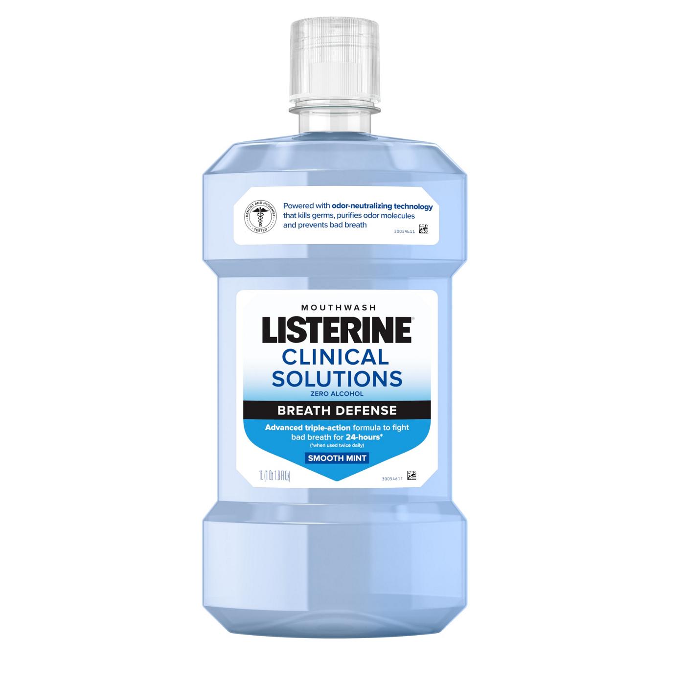 Listerine Clinical Solutions Breathe Defense Mouthwash - Smooth Mint; image 1 of 5