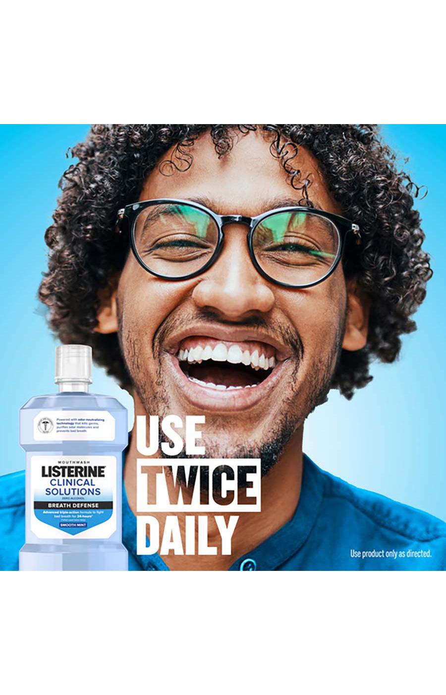 Listerine Clinical Solutions Breathe Defense Mouthwash - Smooth Mint; image 2 of 5