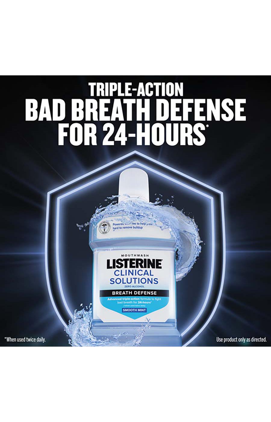 Listerine Clinical Solutions Breathe Defense Mouthwash - Smooth Mint; image 3 of 5