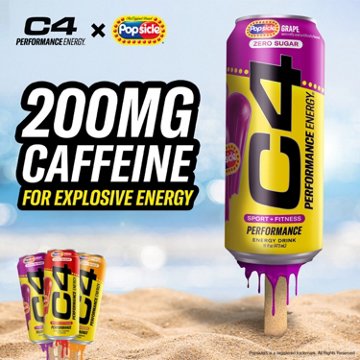 C4 Performance Zero Sugar Energy Drink - Grape Popsicle