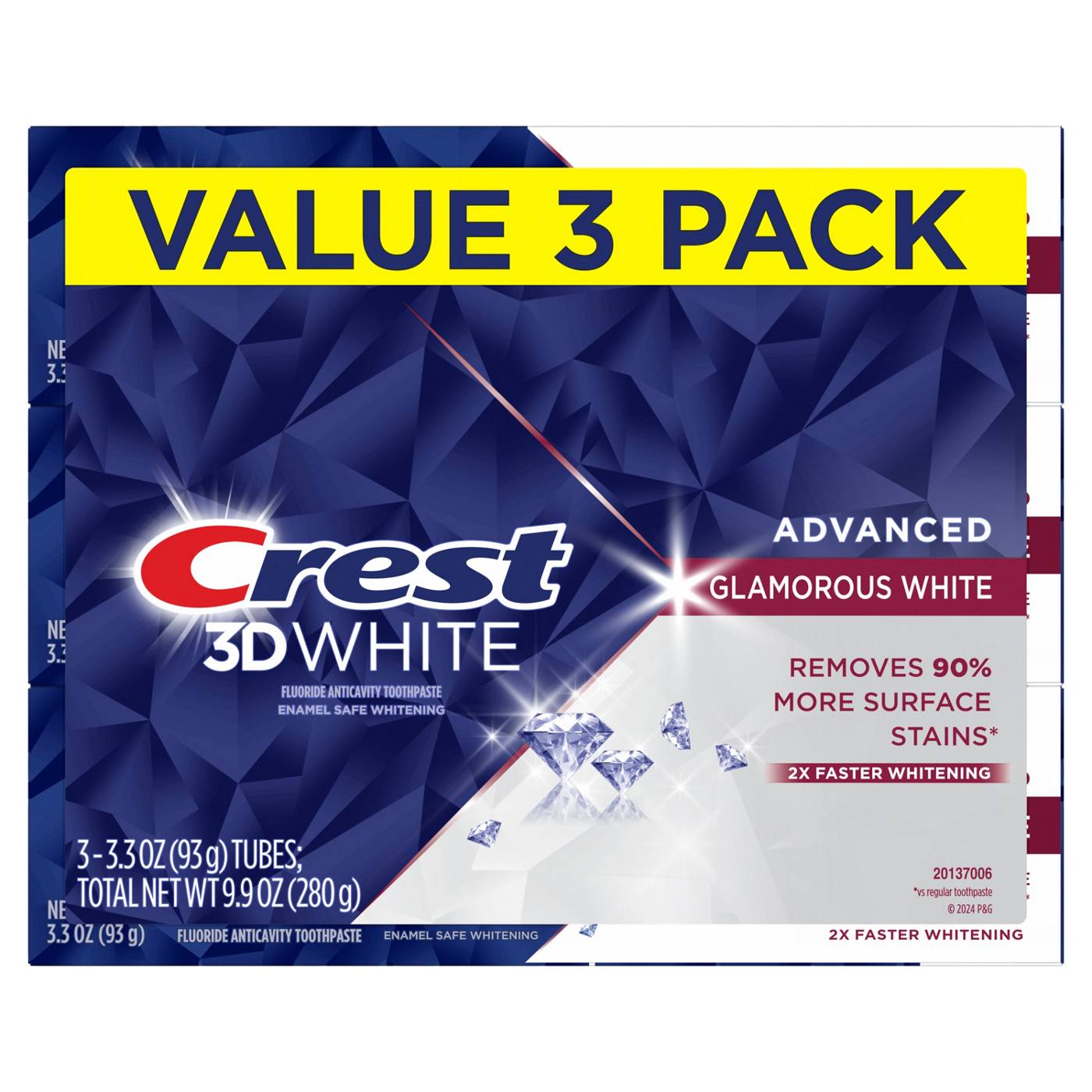 Crest 3D White Advanced Toothpaste - Glamorous White; image 1 of 8