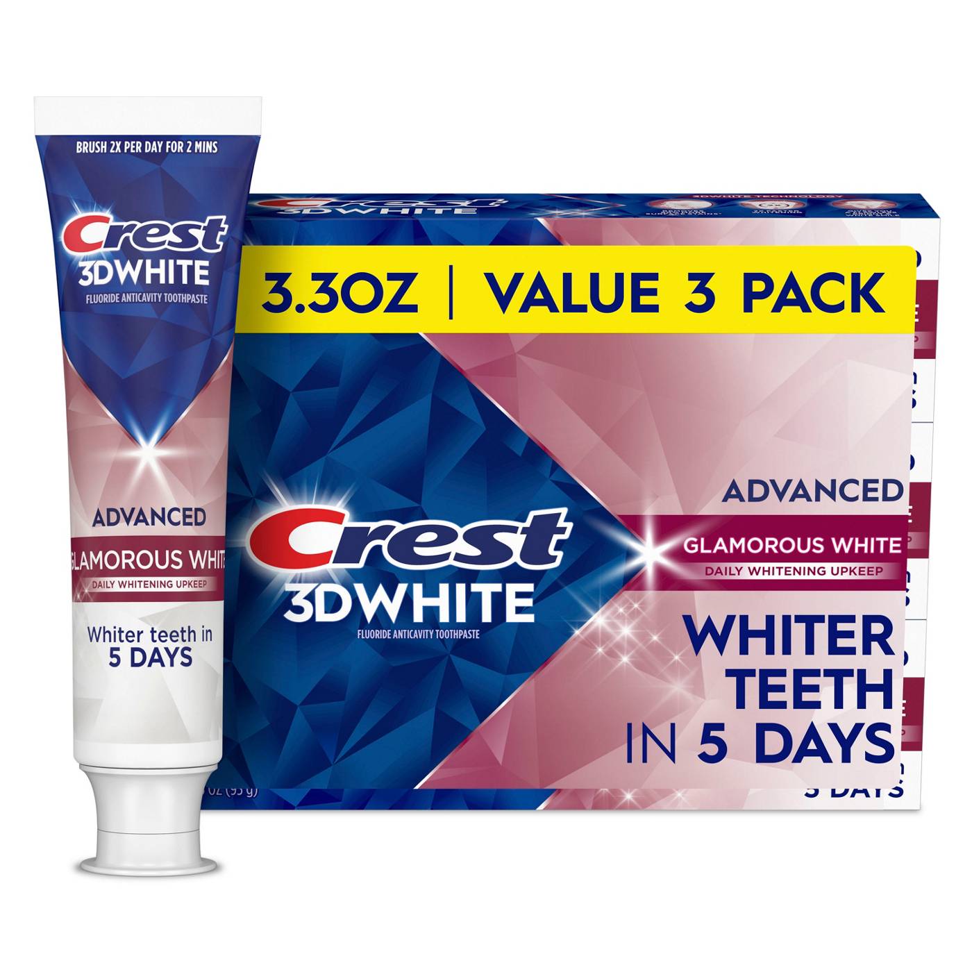 Crest 3D White Advanced Toothpaste - Glamorous White; image 1 of 9