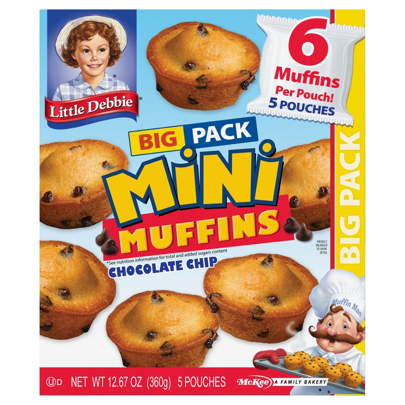 LITTLE DEBBIE Mini Chocolate Chip Muffins Big Pack - Shop Snack cakes ...