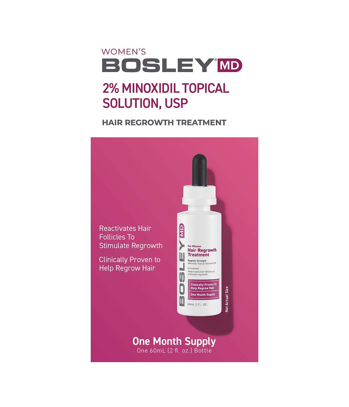 Bosley MD Women's 2% Minoxidil Topical Solution; image 1 of 4