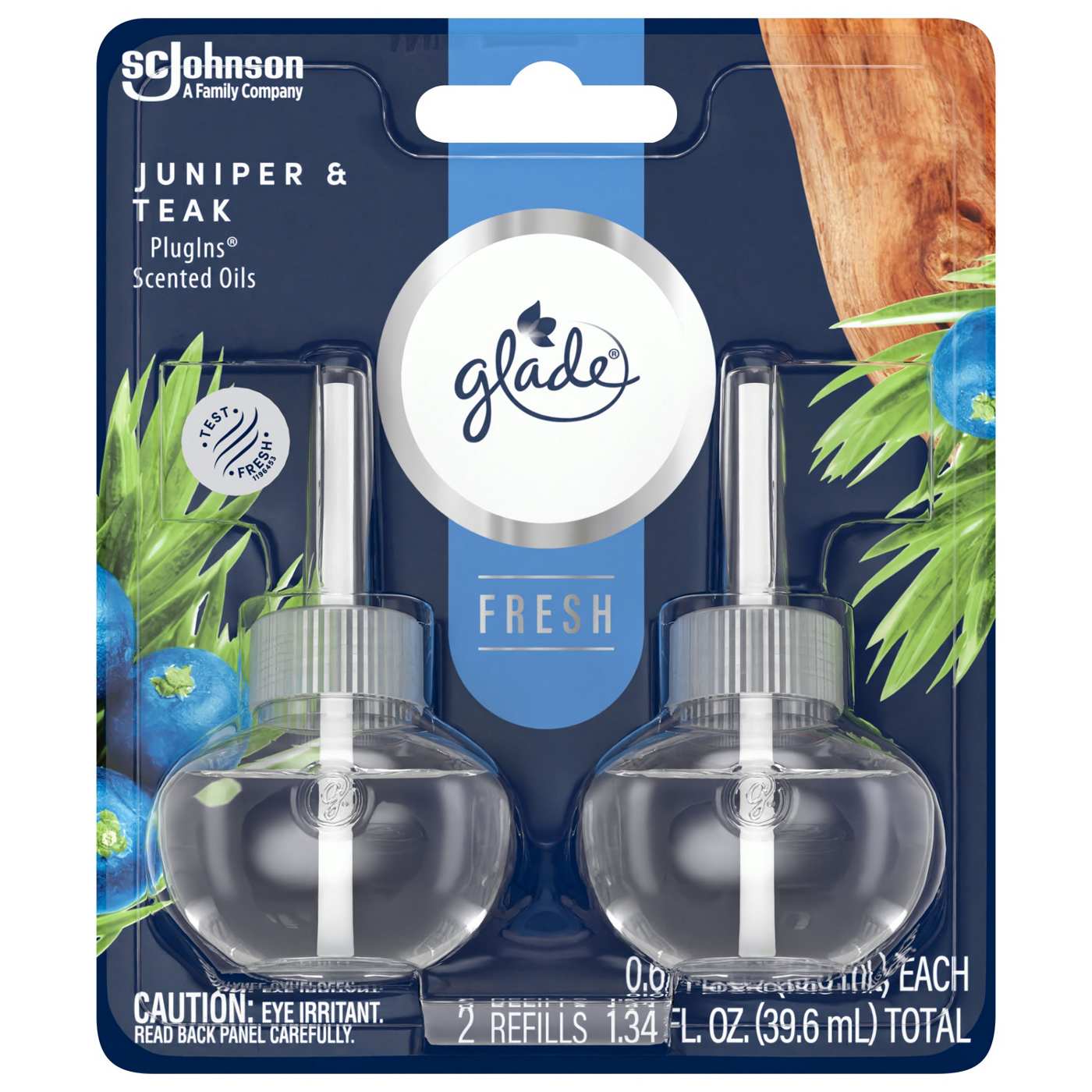 Glade PlugIns Scented Oil Refills - Juniper & Teak; image 1 of 2