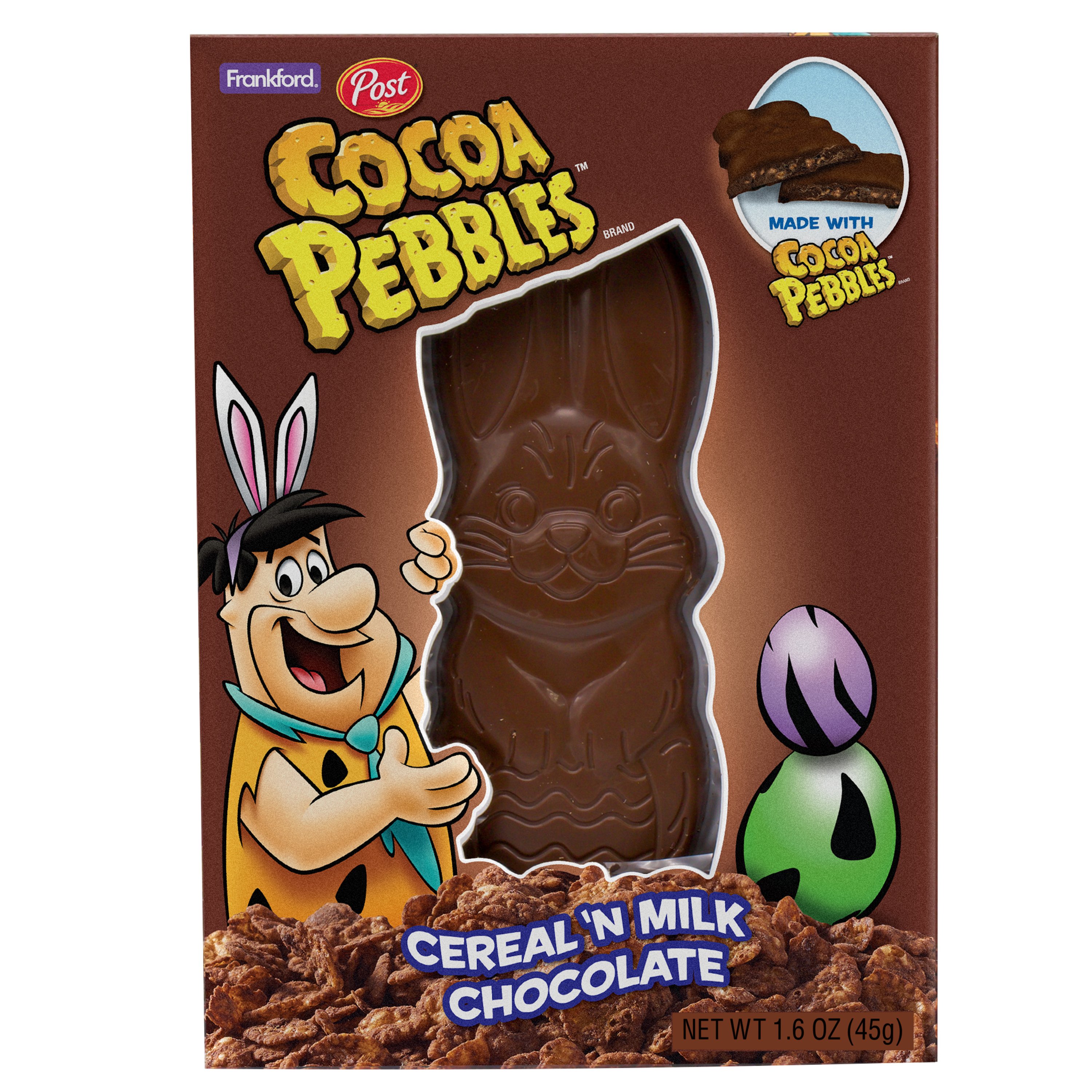 Frankford Cocoa Pebbles Cereal 'N Milk Chocolate Easter Bunny Shop
