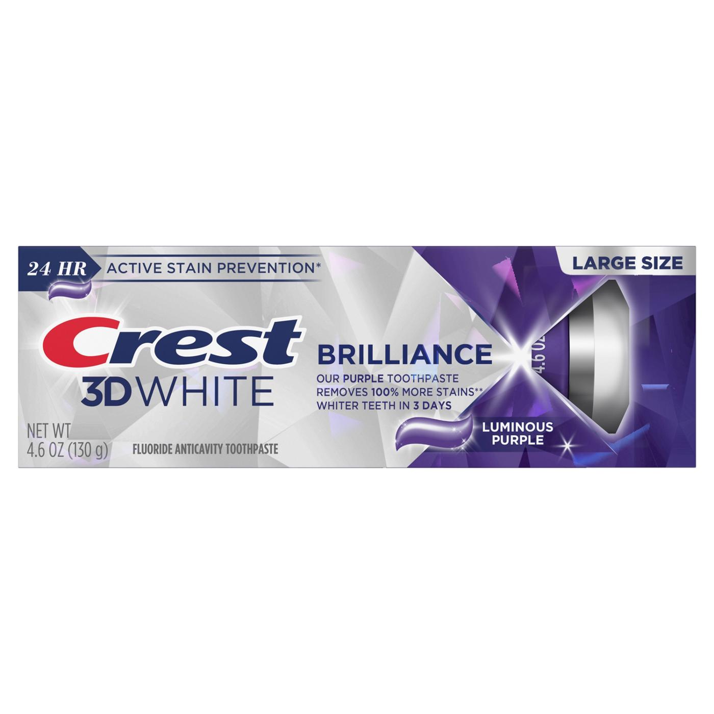 Crest 3D White Brilliance Toothpaste - Luminous Purple; image 1 of 8