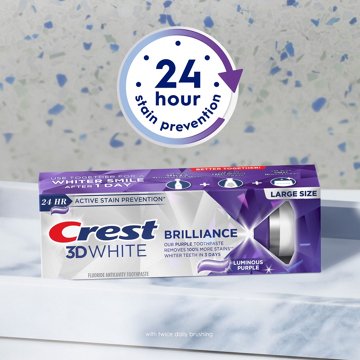 Crest 3D White Brilliance Toothpaste - Luminous Purple, 4.6 oz