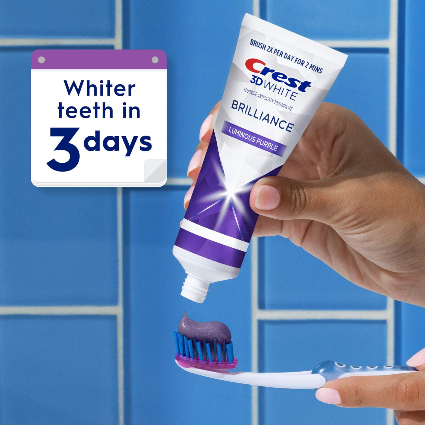 Crest 3D White Brilliance Toothpaste - Luminous Purple; image 6 of 8