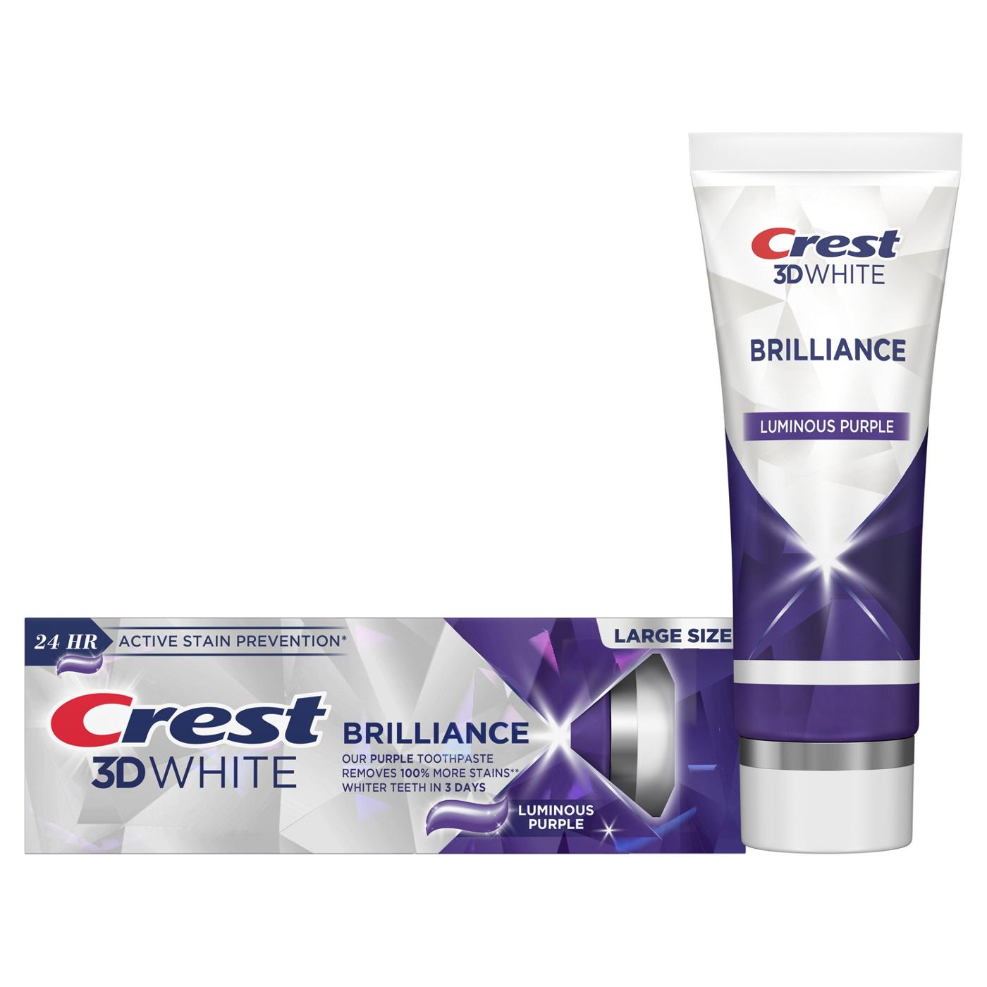 Crest 3D White Brilliance Toothpaste - Luminous Purple; image 7 of 8
