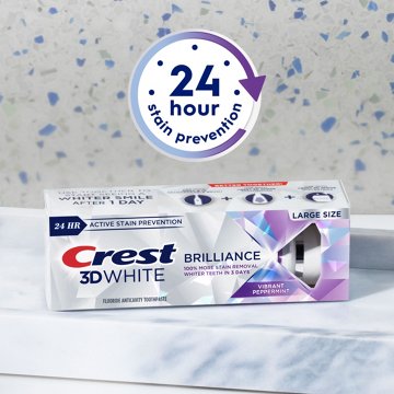 Crest 3D White Brilliance Toothpaste Vibrant Peppermint - 2 pk