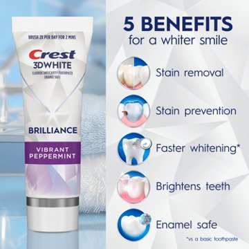 Crest 3D White Toothpaste Brilliance - Peppermint