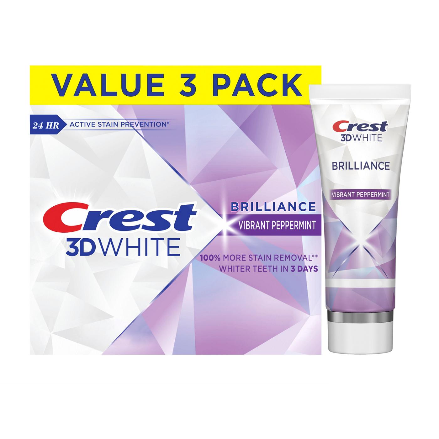 Crest 3D White Toothpaste Brilliance - Peppermint; image 7 of 8