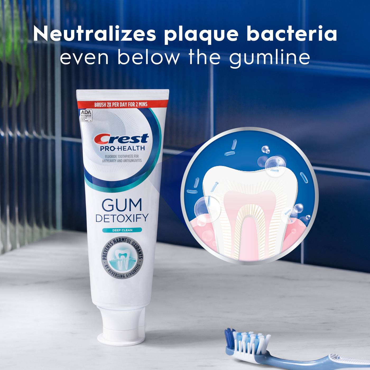 Crest Pro  Health Gum Detoxify Toothpaste - Deep Clean, 2 pk; image 4 of 7