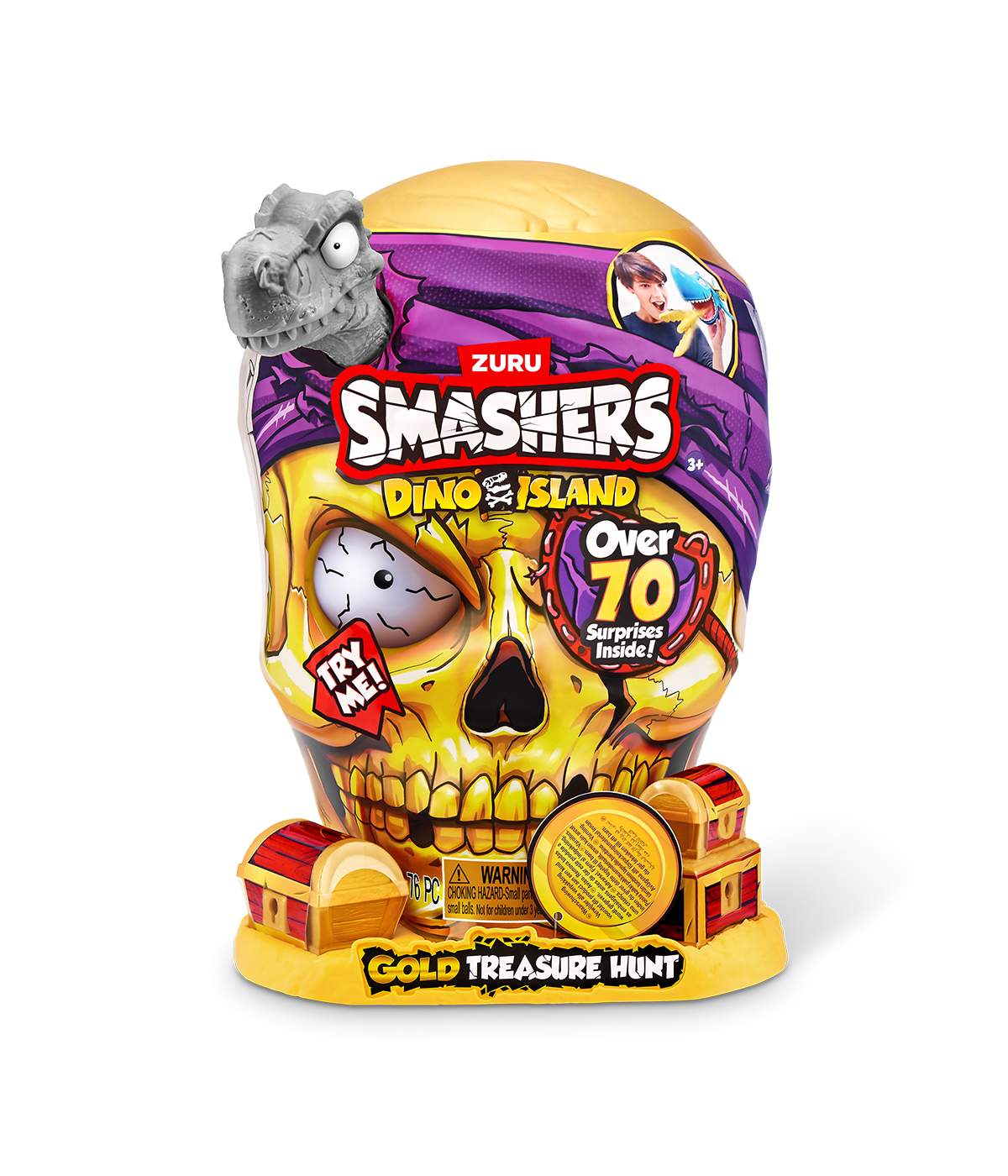 Zuru Smashers Dino Island Gold Treasure Hunt Surprise Capsule; image 1 of 3