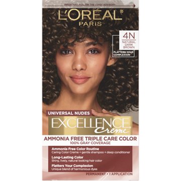 L'Oréal Paris Excellence Creme Universal Nudes Ammonia Free Permanent Hair Color - 4N Natural Dark Brown