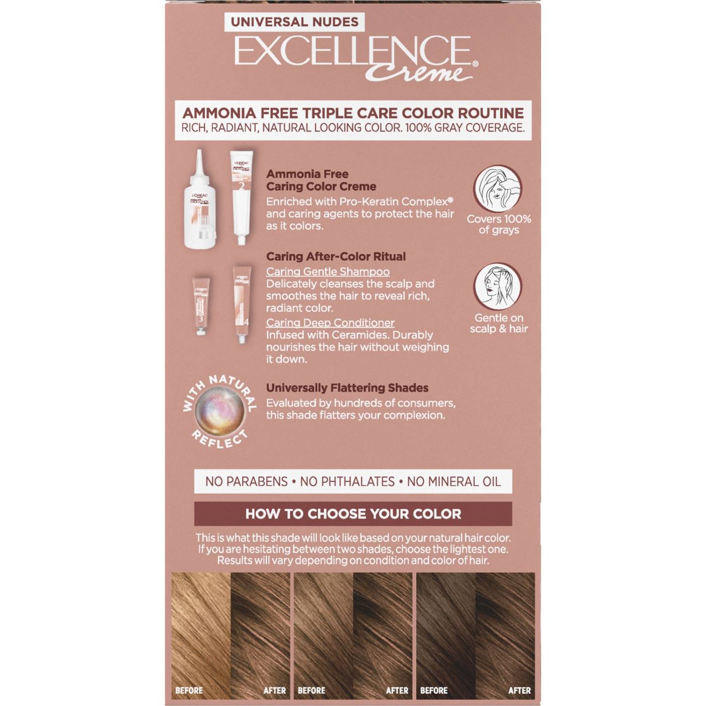 L'Oréal Paris Universal Nudes Excellence Creme Hair Color -6N Natural Light Brown; image 2 of 2