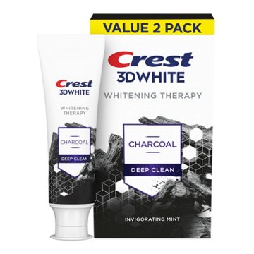 Crest 3D White Whitening Therapy Charcoal Deep Clean Toothpaste - Invigorating Mint