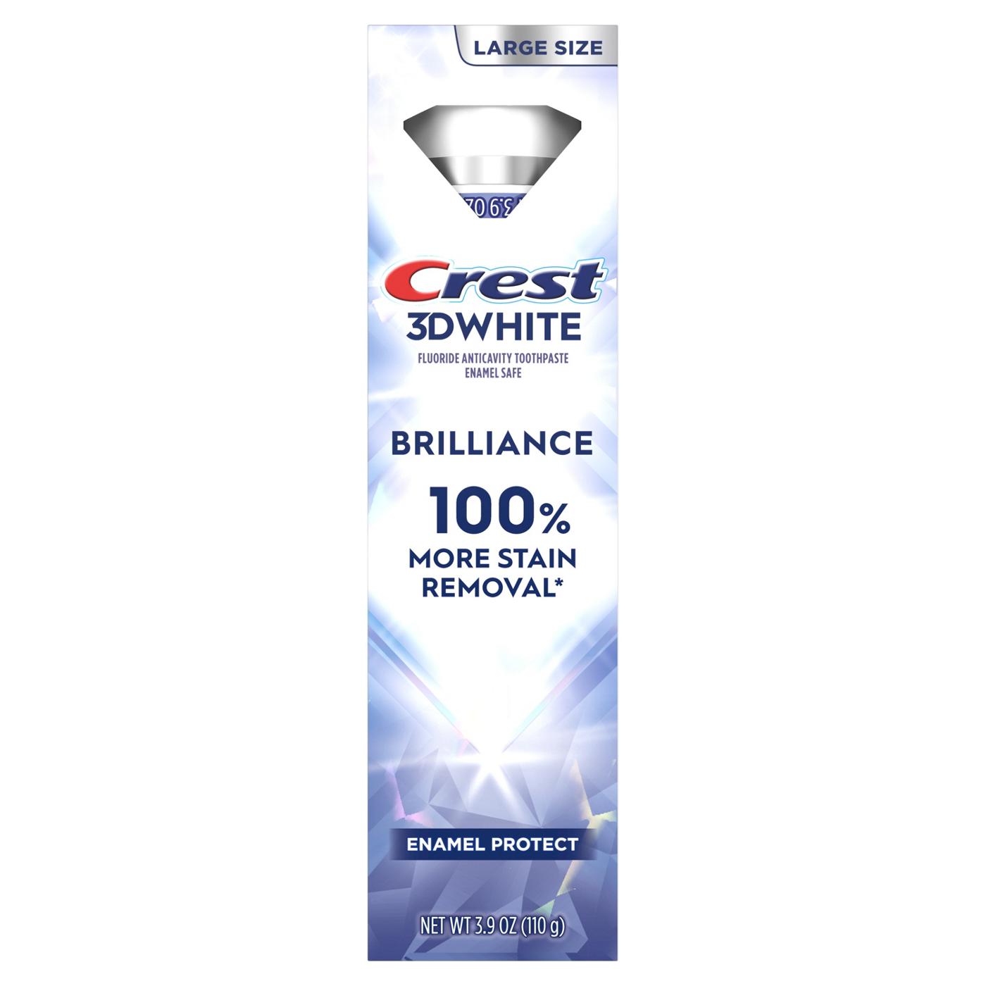 Crest 3D White Brilliance Pro Enamel Protect Teeth Whitening Toothpaste; image 1 of 8