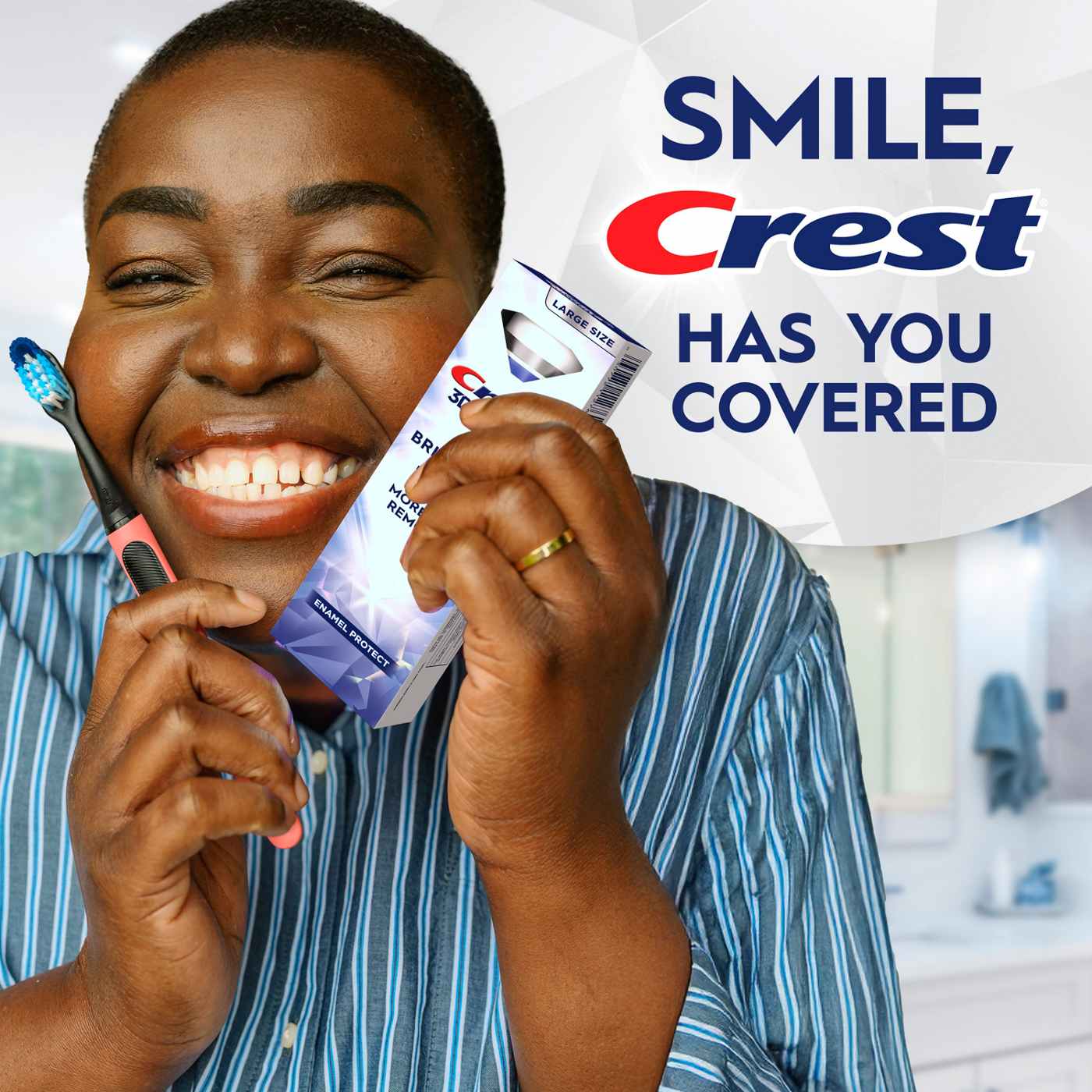 Crest 3D White Brilliance Pro Enamel Protect Teeth Whitening Toothpaste; image 4 of 8