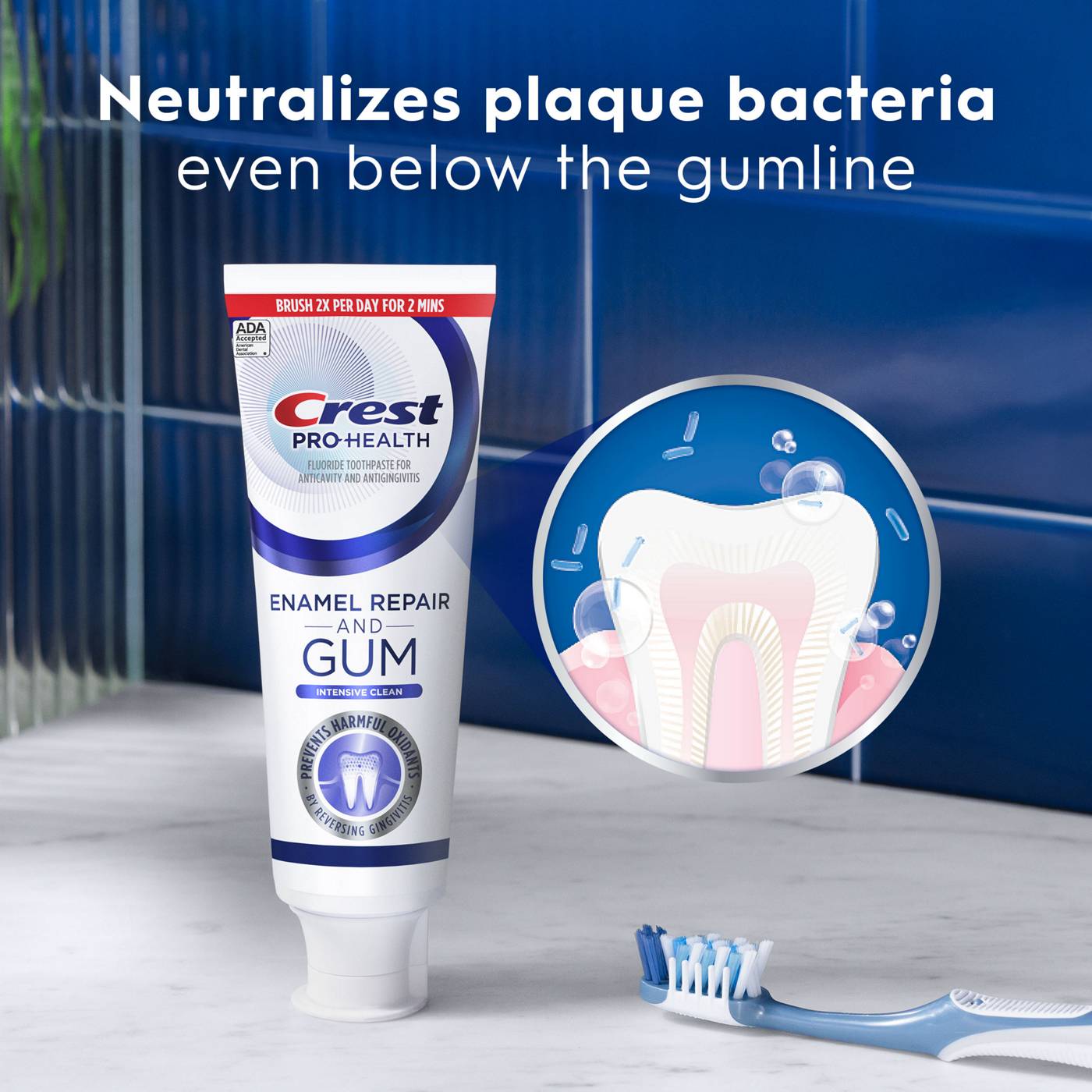 Crest Pro Health Enamel Repair & Gum Toothpaste - Intensive Clean; image 2 of 8