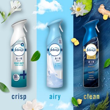 Febreze Air Mist Freshener Odor Fighting Room Spray Variety Pack