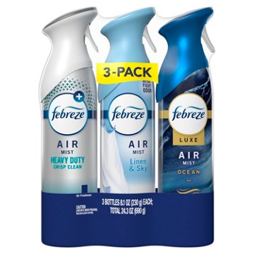 Febreze Air Mist Freshener Odor Fighting Room Spray Variety Pack