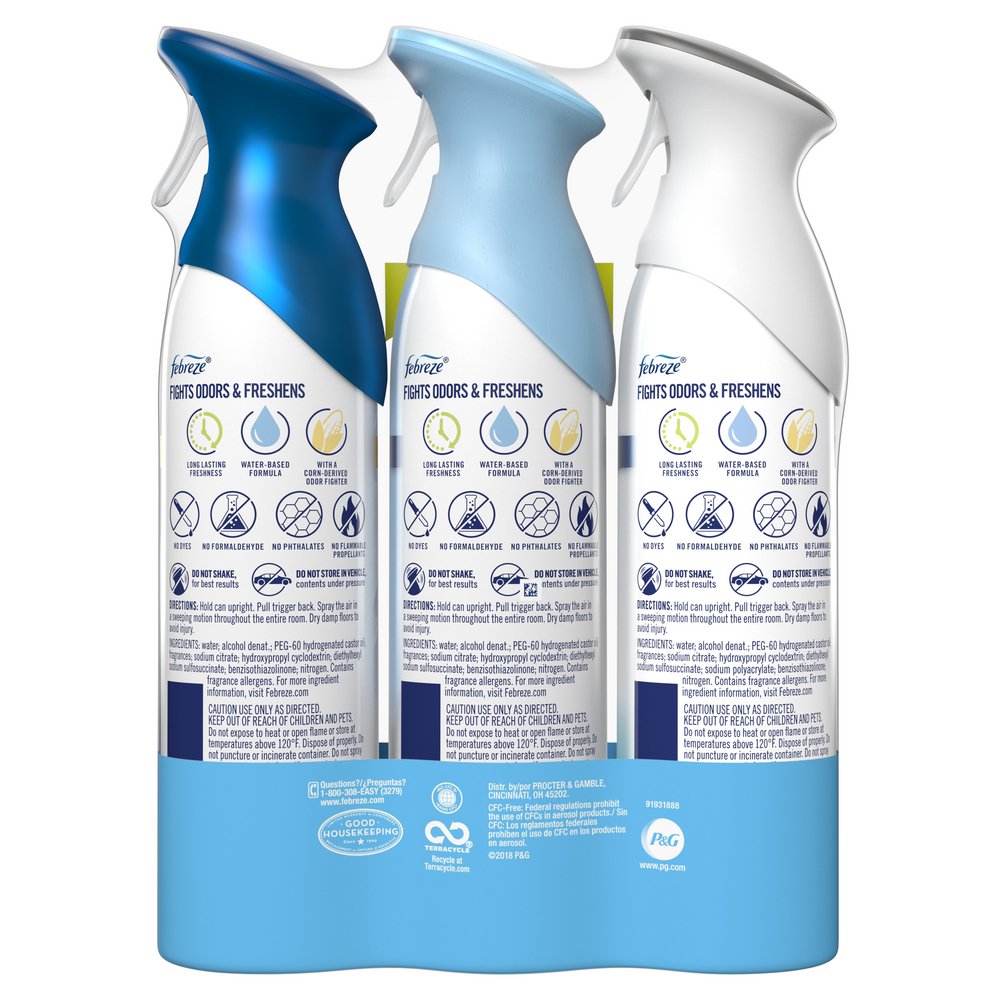 Febreze Air Odor-Eliminating Spray - Crisp Clean, Ocean, Linen & Sky