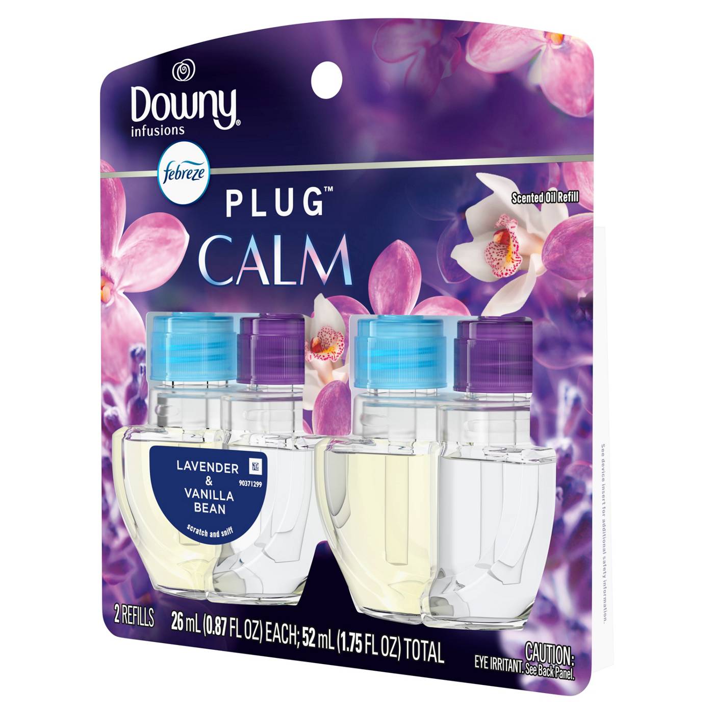 Febreze Plug In Air Freshener, Odor-Fighting Scented Oil Refill, Downy Calm Scent; image 10 of 10