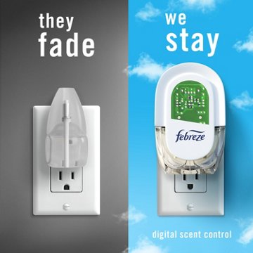 Febreze Plug In Air Freshener, Odor-Fighting Scented Oil Refill, Downy Calm Scent, 2 ct