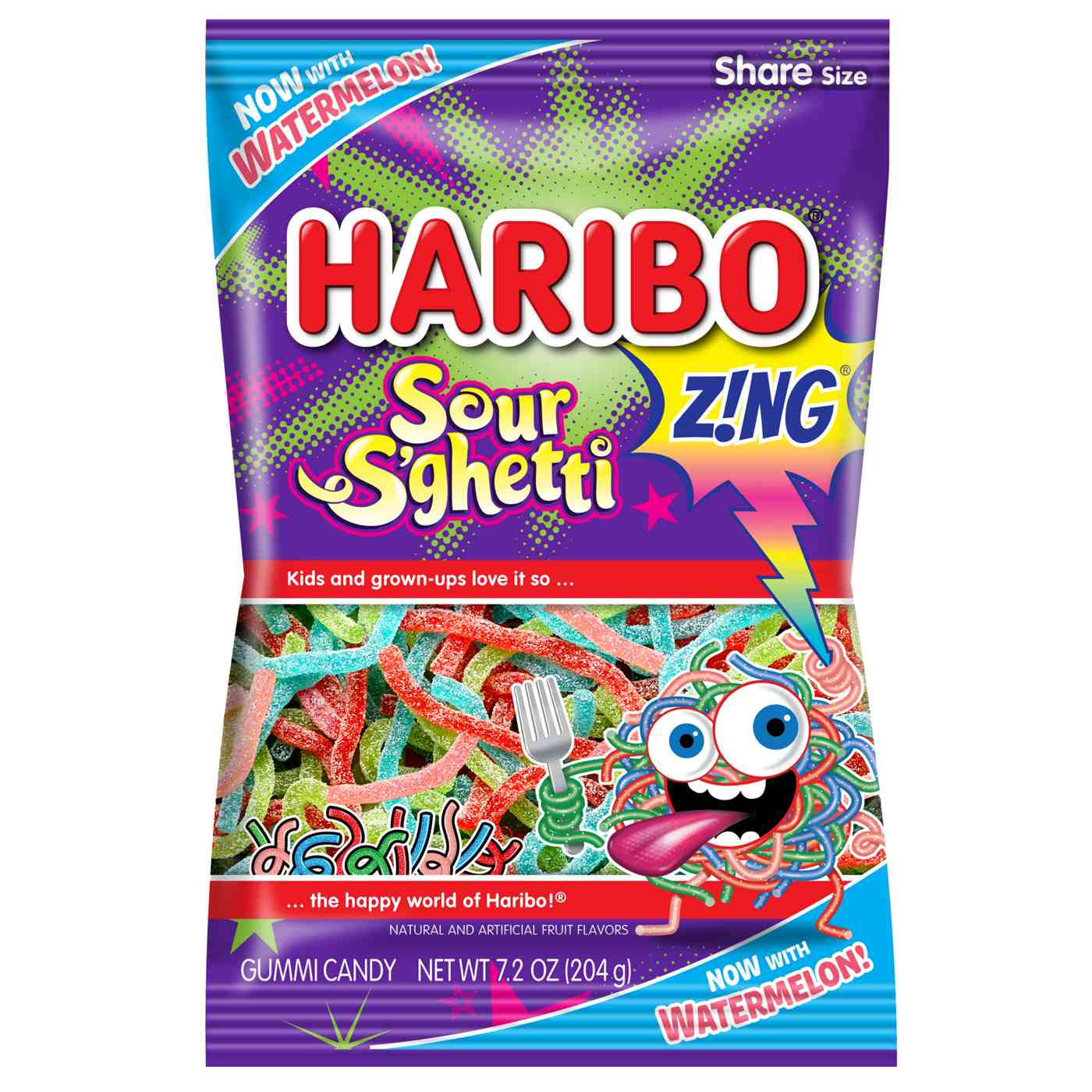 Haribo Sour Sghetti Gummi Candy - Share Size; image 1 of 2