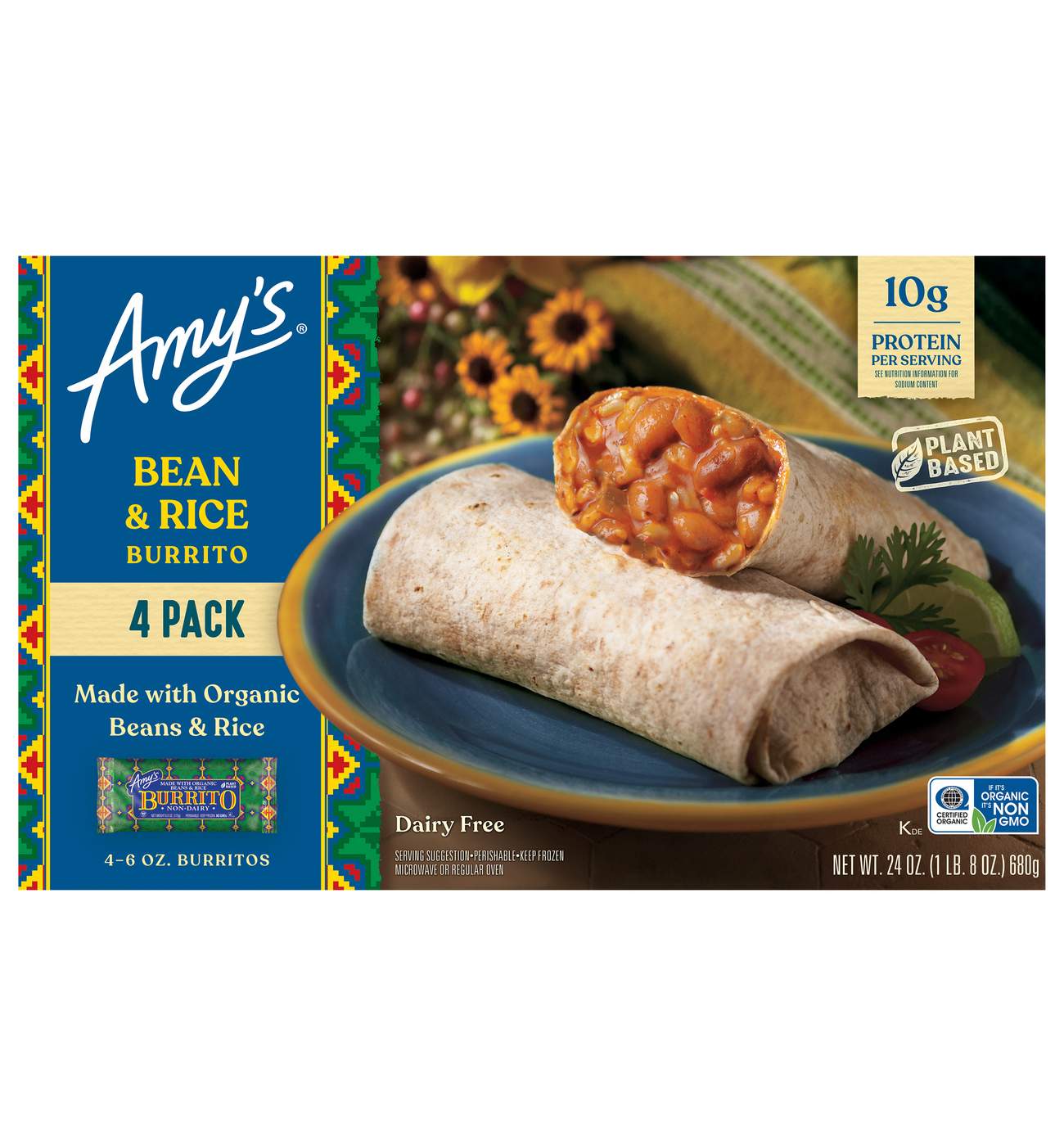 Amy's Bean & Rice Burritos Shop Entrees & sides at HEB