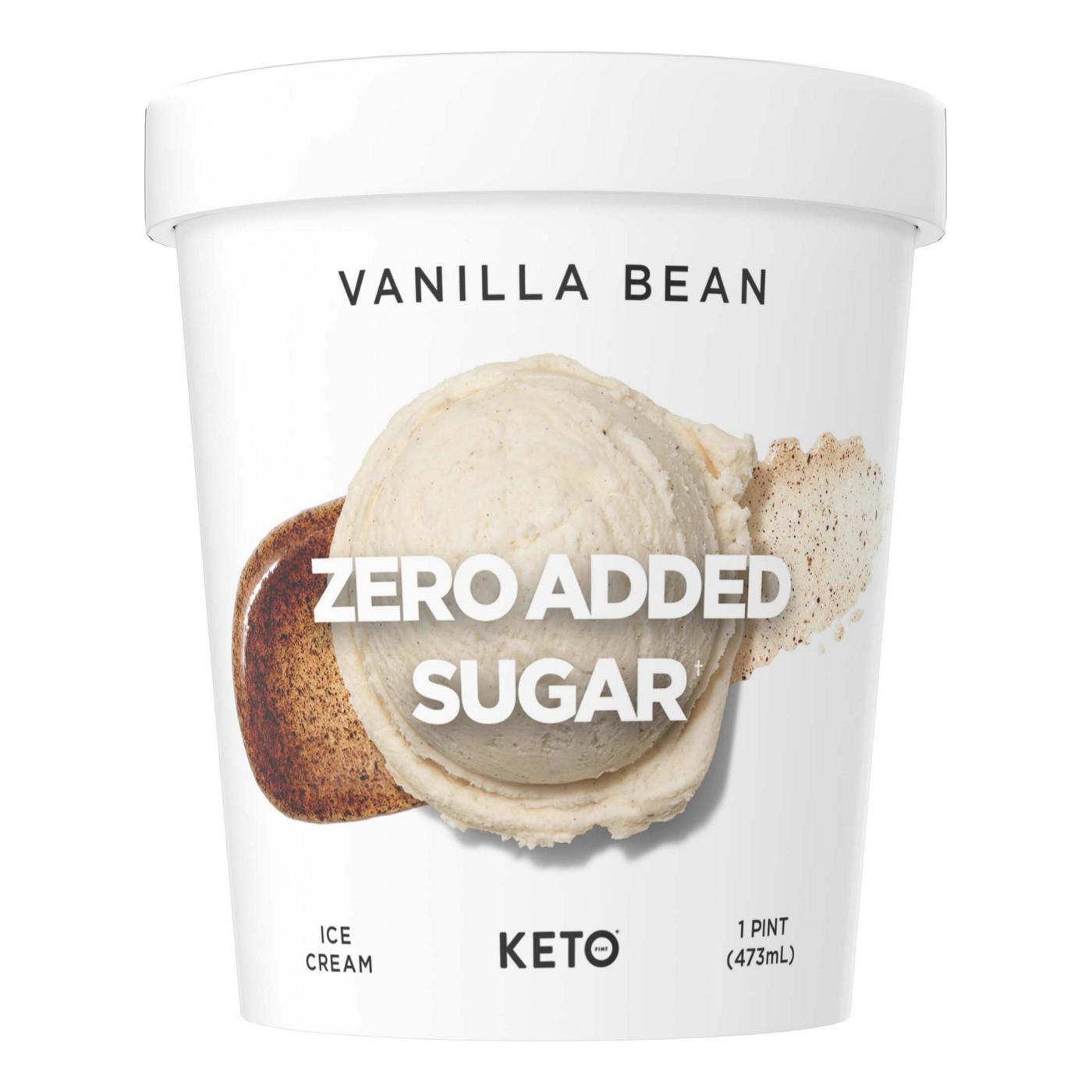 Keto Pint Zero Added Sugar Vanilla Bean Ice Cream; image 1 of 5