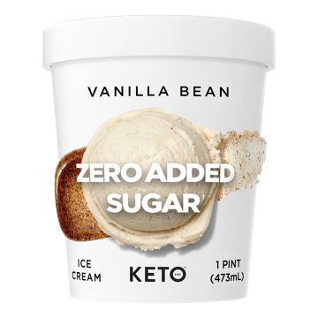 Keto Pint Zero Added Sugar Vanilla Bean Ice Cream