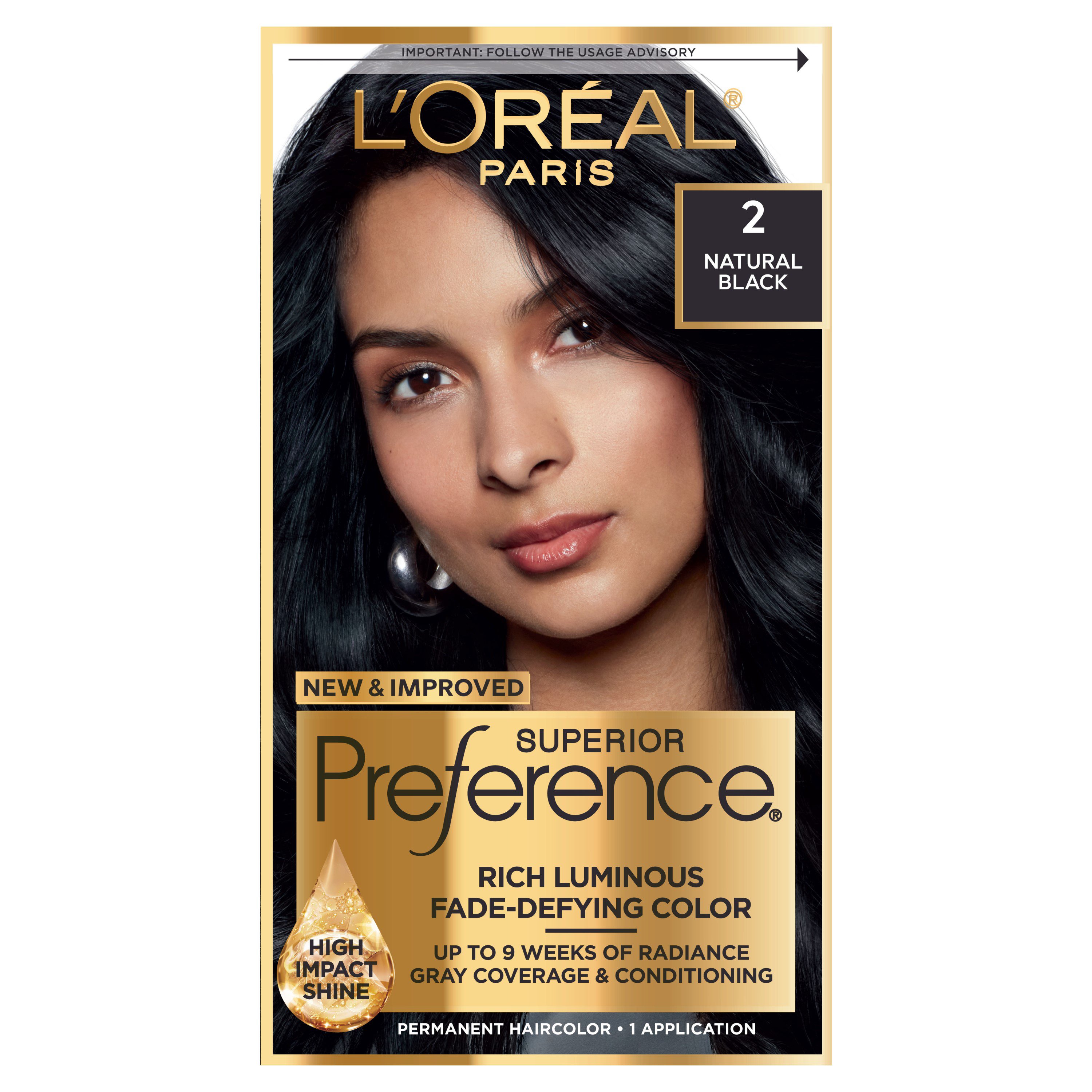 L'Oréal Paris Superior Preference Permanent Hair Color - 2 Natural Black -  Shop Hair Color at H-E-B