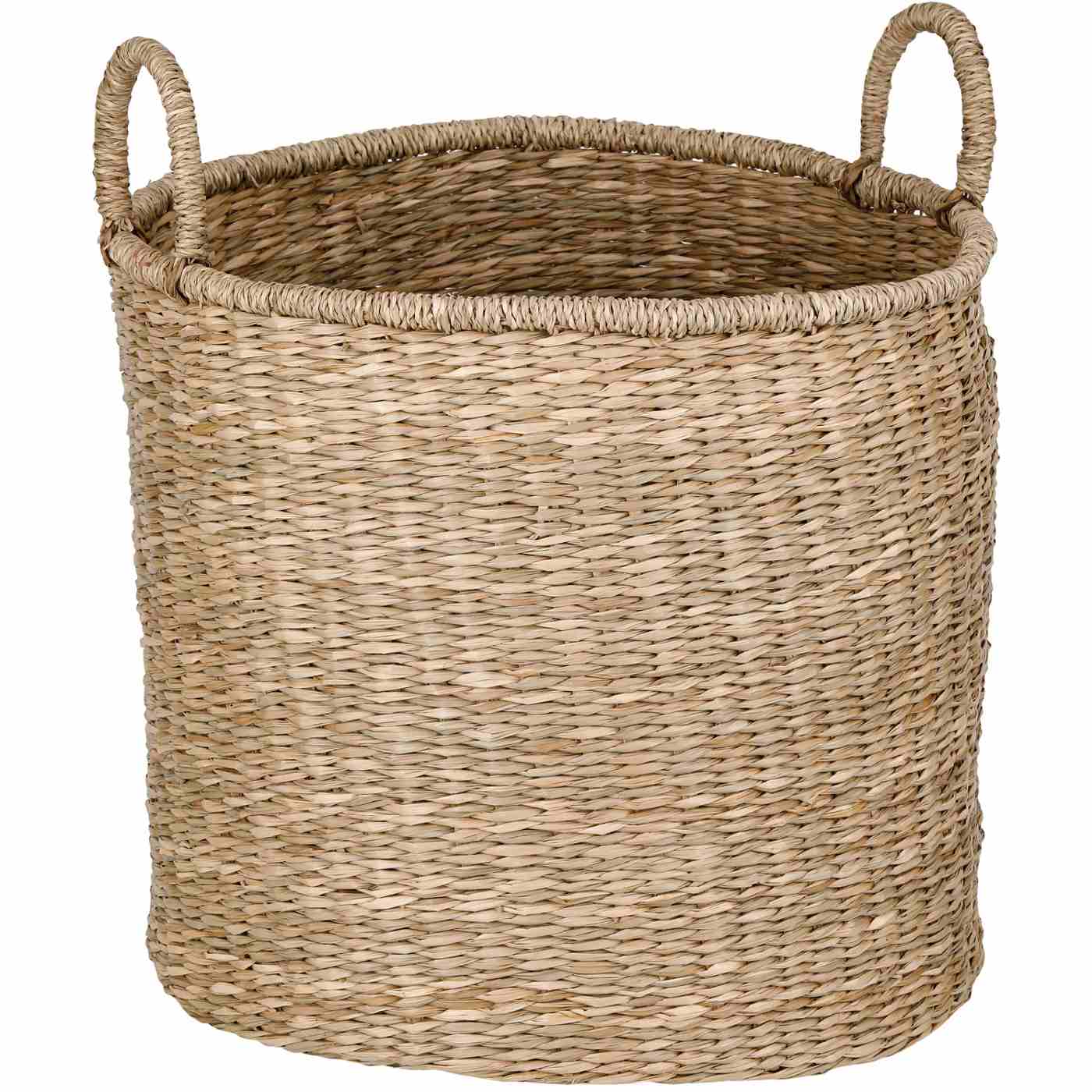 Haven + Key Round Seagrass Basket with Handles - Tan; image 1 of 2