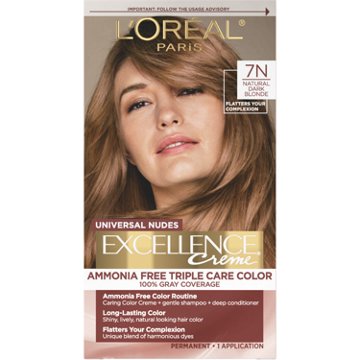 L'Oréal Paris Excellence Universal Nudes Permanent Hair Color 7N Natural Dark Blonde