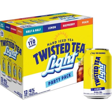 Twisted Tea Hard Iced Tea Light Variety 12 pk Cans, 12 oz