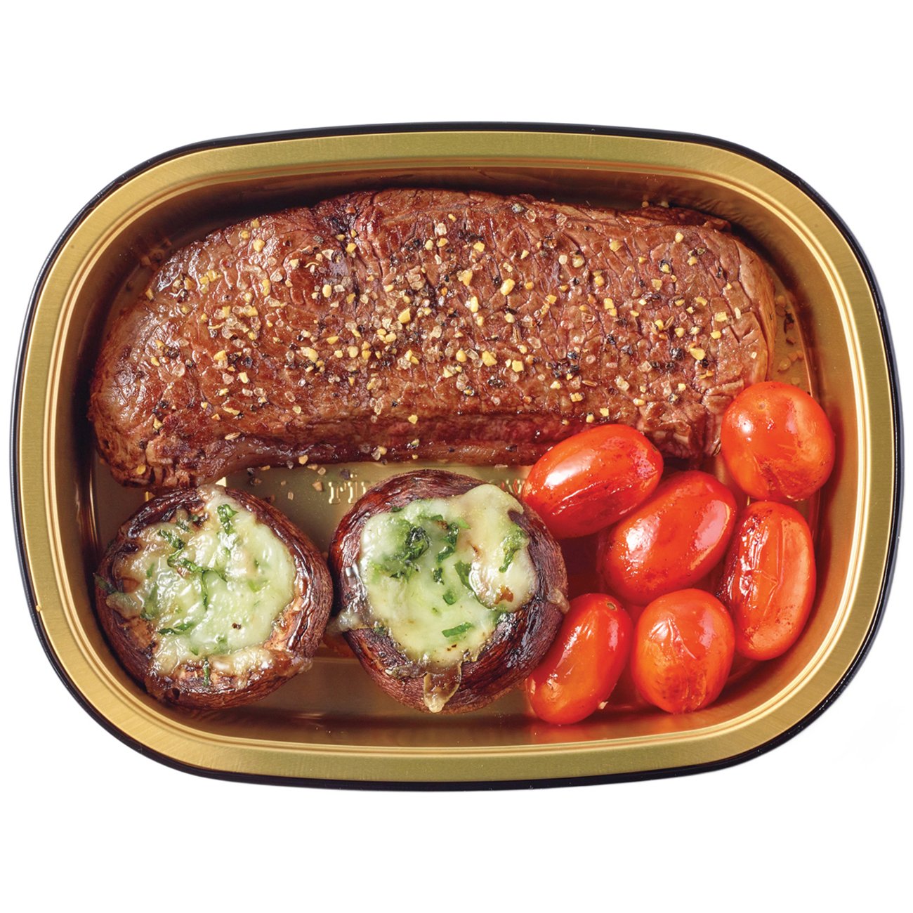 Meal Simple by HEB Beef Petite Sirloin Steak, Stuffed Mushrooms