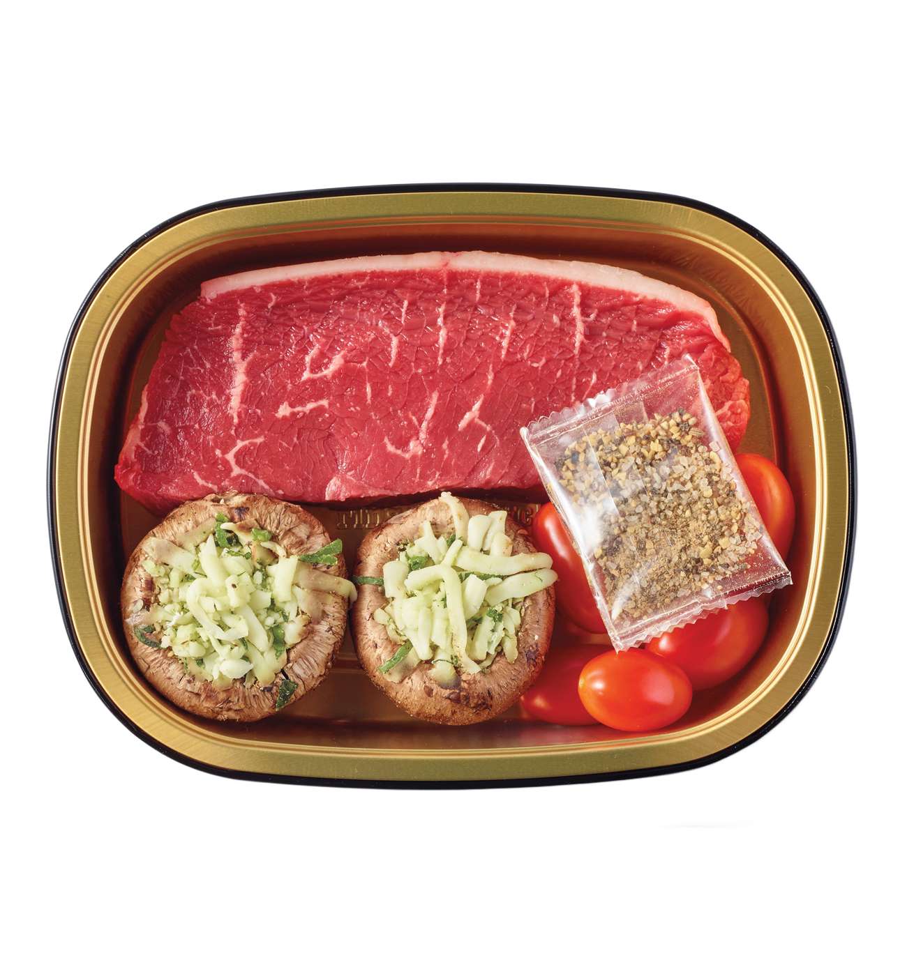 Meal Simple by HEB Beef Petite Sirloin Steak, Stuffed Mushrooms