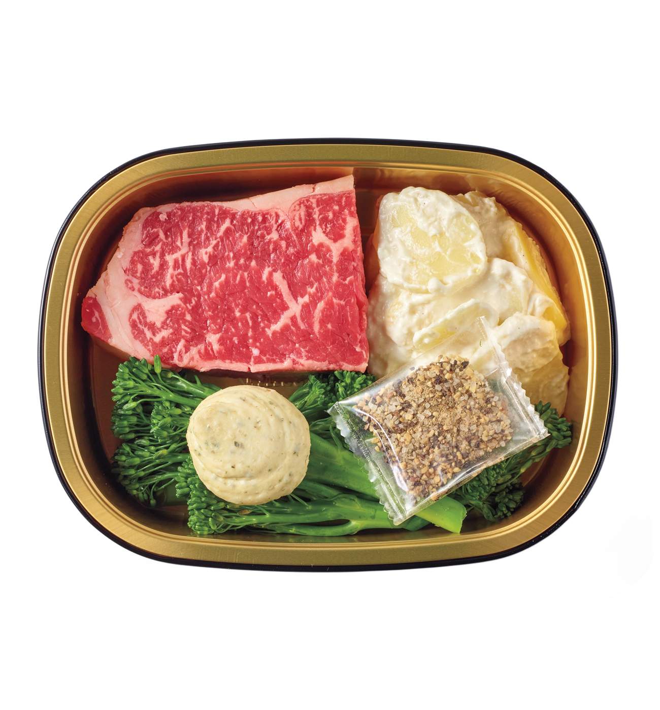 Meal Simple by H-E-B New York Strip Steak, Potatoes Au Gratin & Baby Broccoli; image 2 of 4