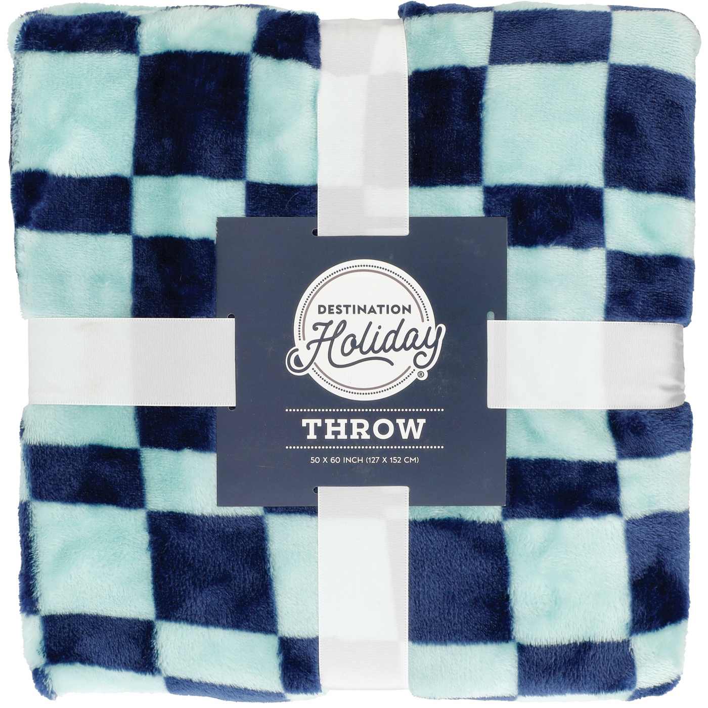 Destination Holiday Throw Blanket - Blue; image 1 of 2