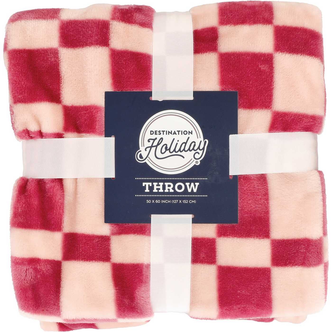 Destination Holiday Throw Blanket - Pink; image 1 of 3