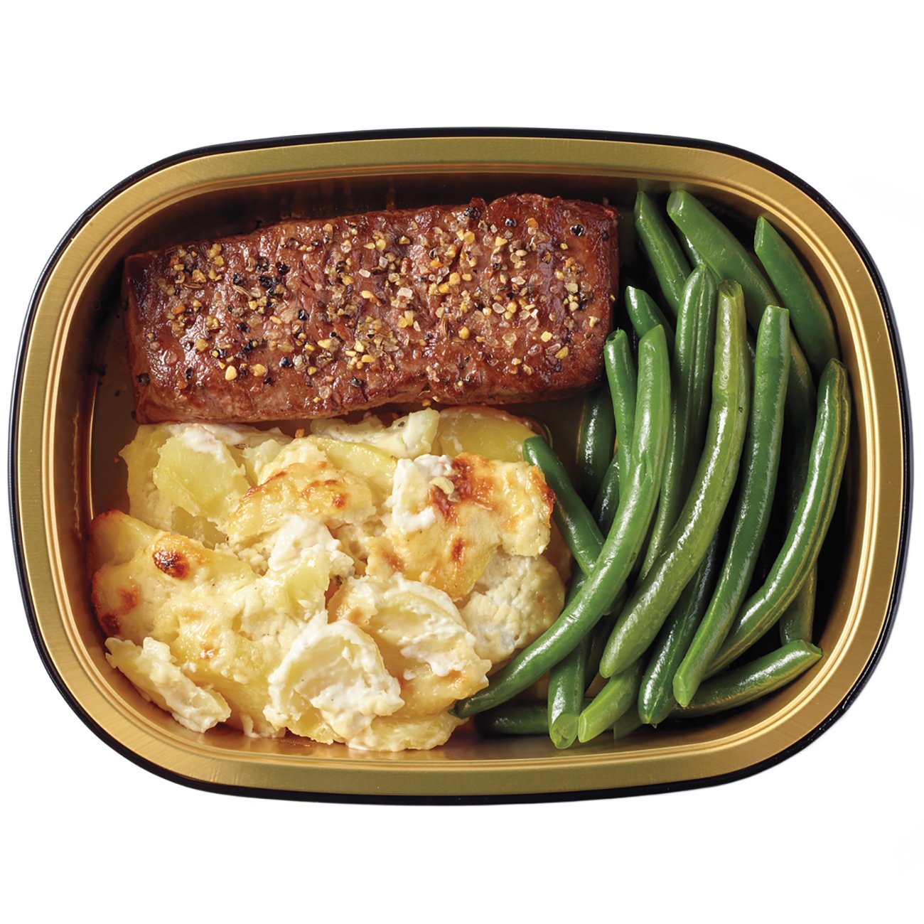 Meal Simple by HEB American Style Wagyu Beef Flat Iron Steak, Potatoes Au Gratin & Green Beans