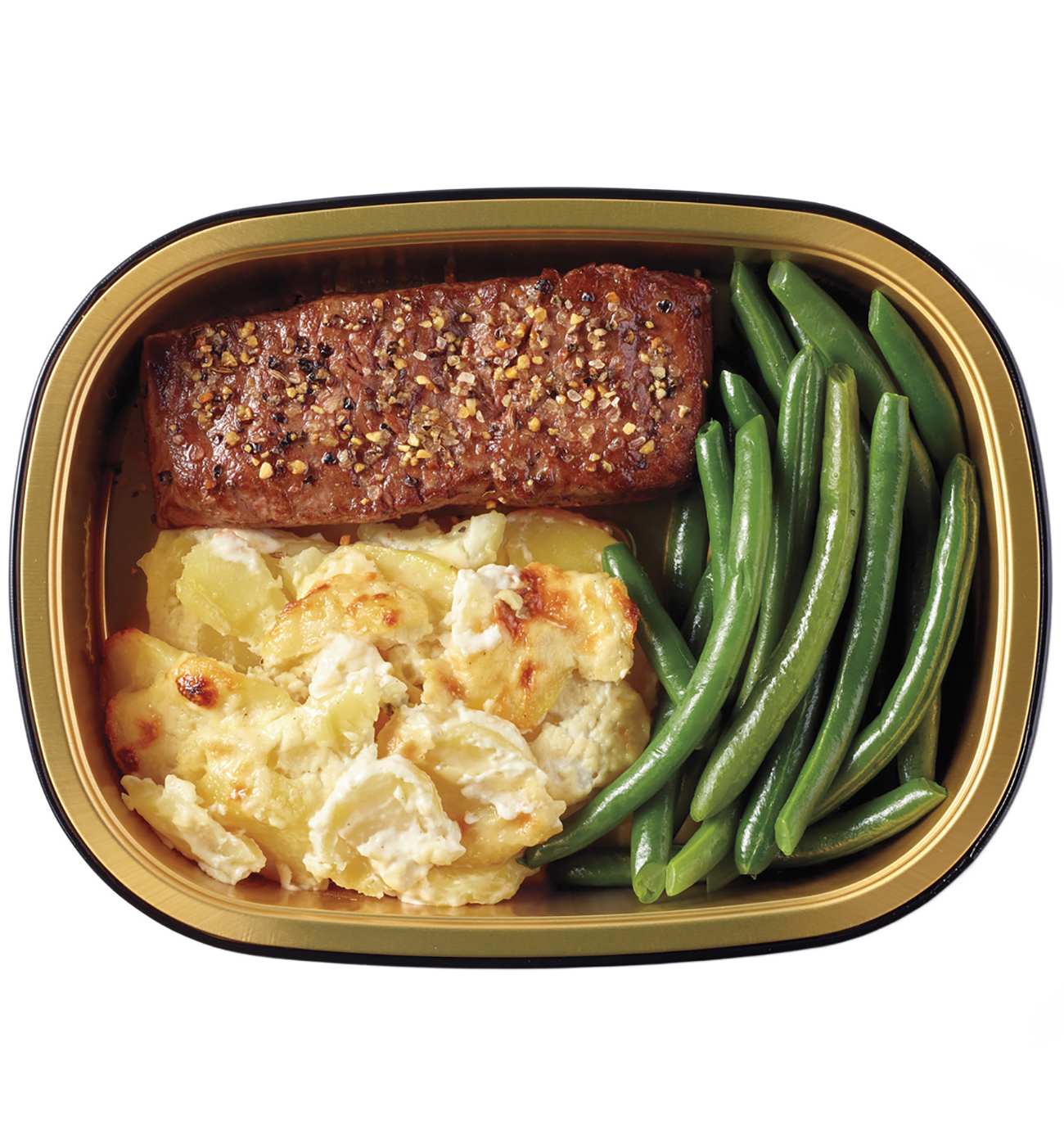 Meal Simple by H-E-B American Style Wagyu Beef Flat Iron Steak, Potatoes Au Gratin & Green Beans; image 1 of 4