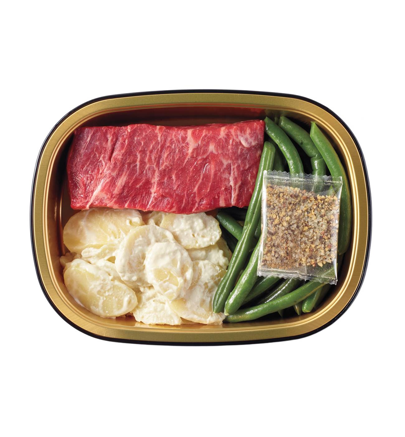 Meal Simple by H-E-B American Style Wagyu Beef Flat Iron Steak, Potatoes Au Gratin & Green Beans; image 2 of 4