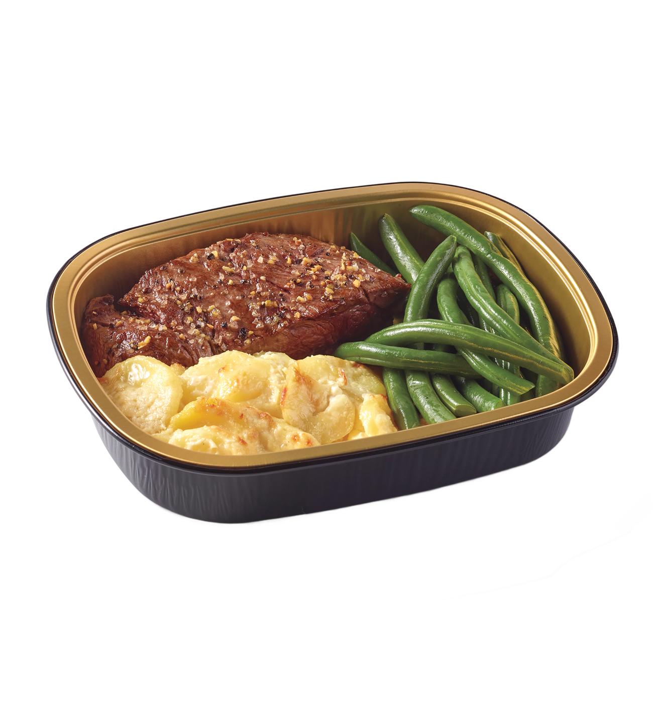 Meal Simple by H-E-B American Style Wagyu Beef Flat Iron Steak, Potatoes Au Gratin & Green Beans; image 4 of 4