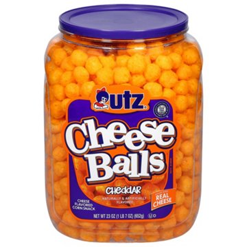 Utz Cheeseballs Barrel, 23 oz